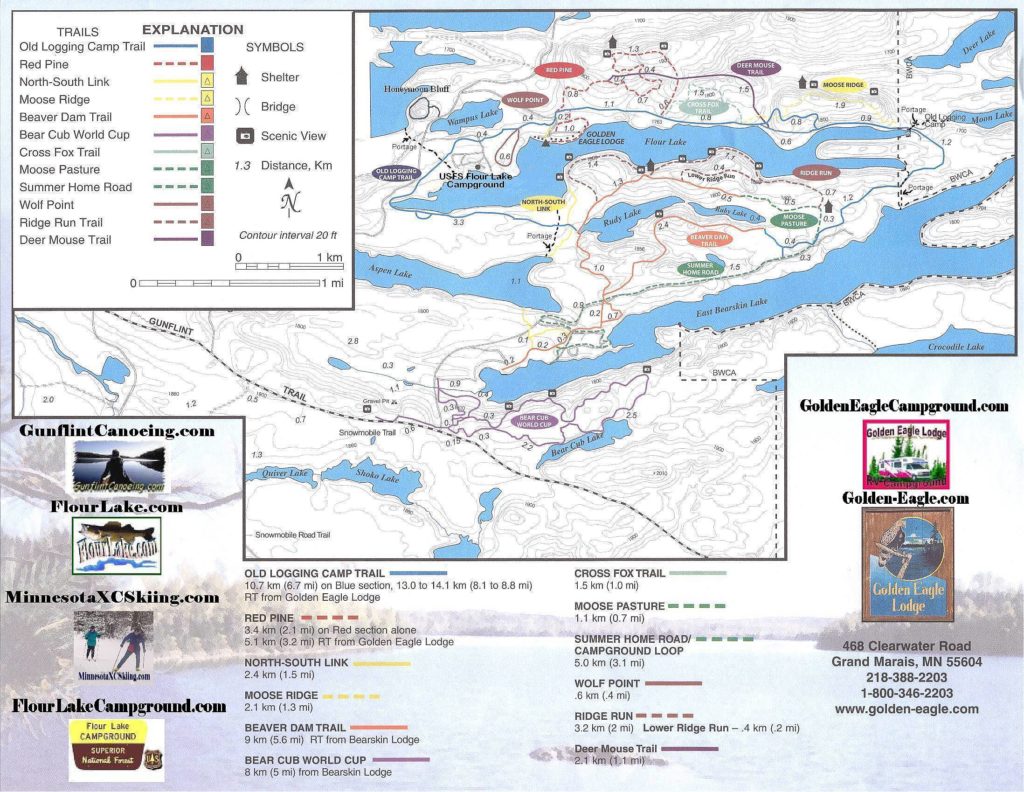 Golden Eagle Lodge Minnesota Resort Gunflint Trail Grand Marais Map