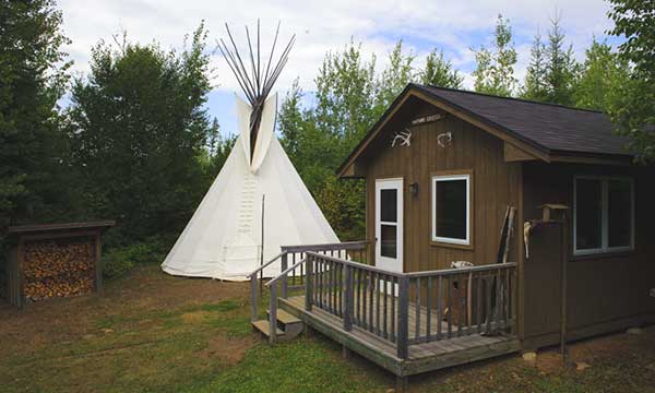 Gunflint Nature Center with tepee