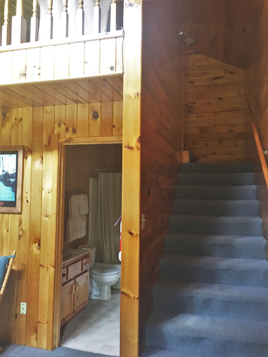 Cabin 23 Stairs and Bath