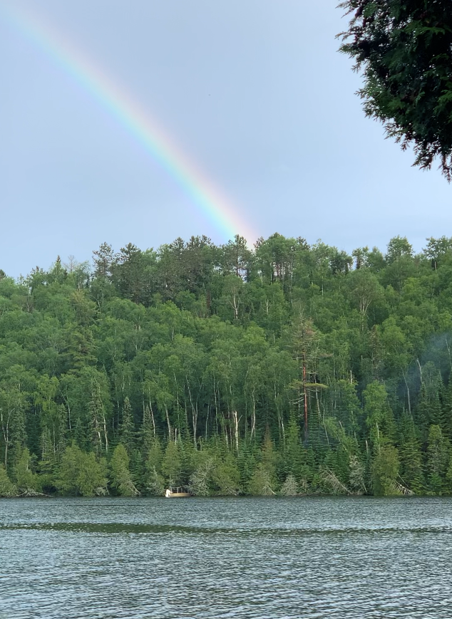 Rainbow over Burning White Pine