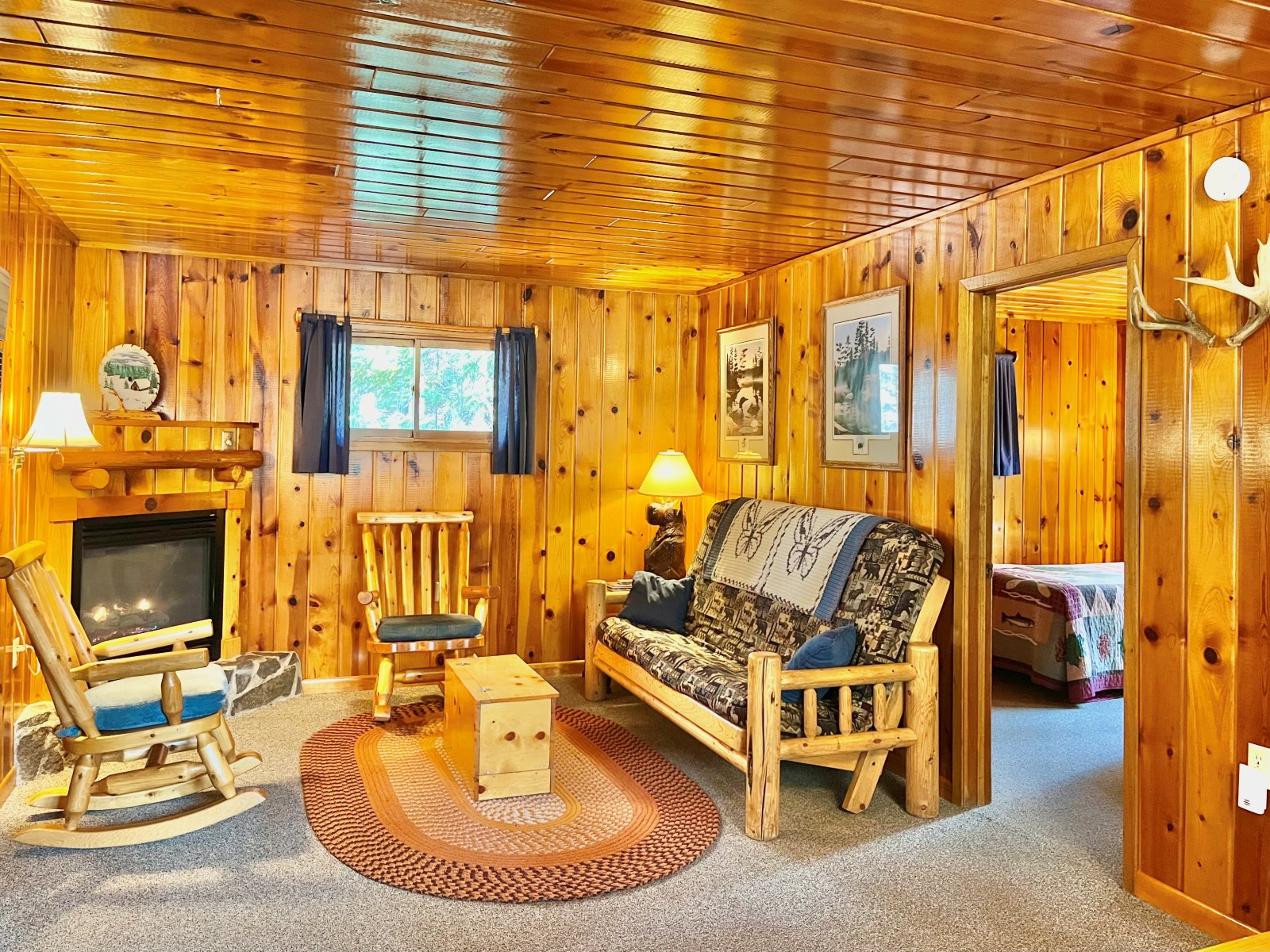 Golden Eagle Lodge, Large Cabin 4 Living Room, Gunflint Trail Resort