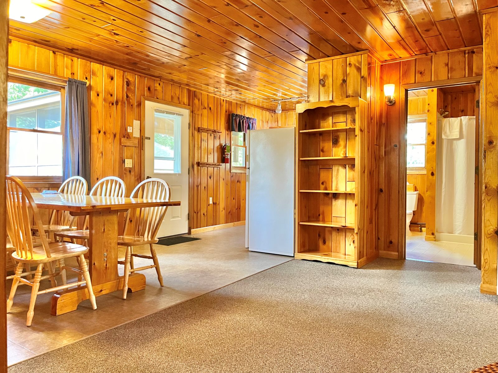 Golden Eagle Lodge, Large Cabin 4 Main Room and Bathroom, Gunflint Trail Resort