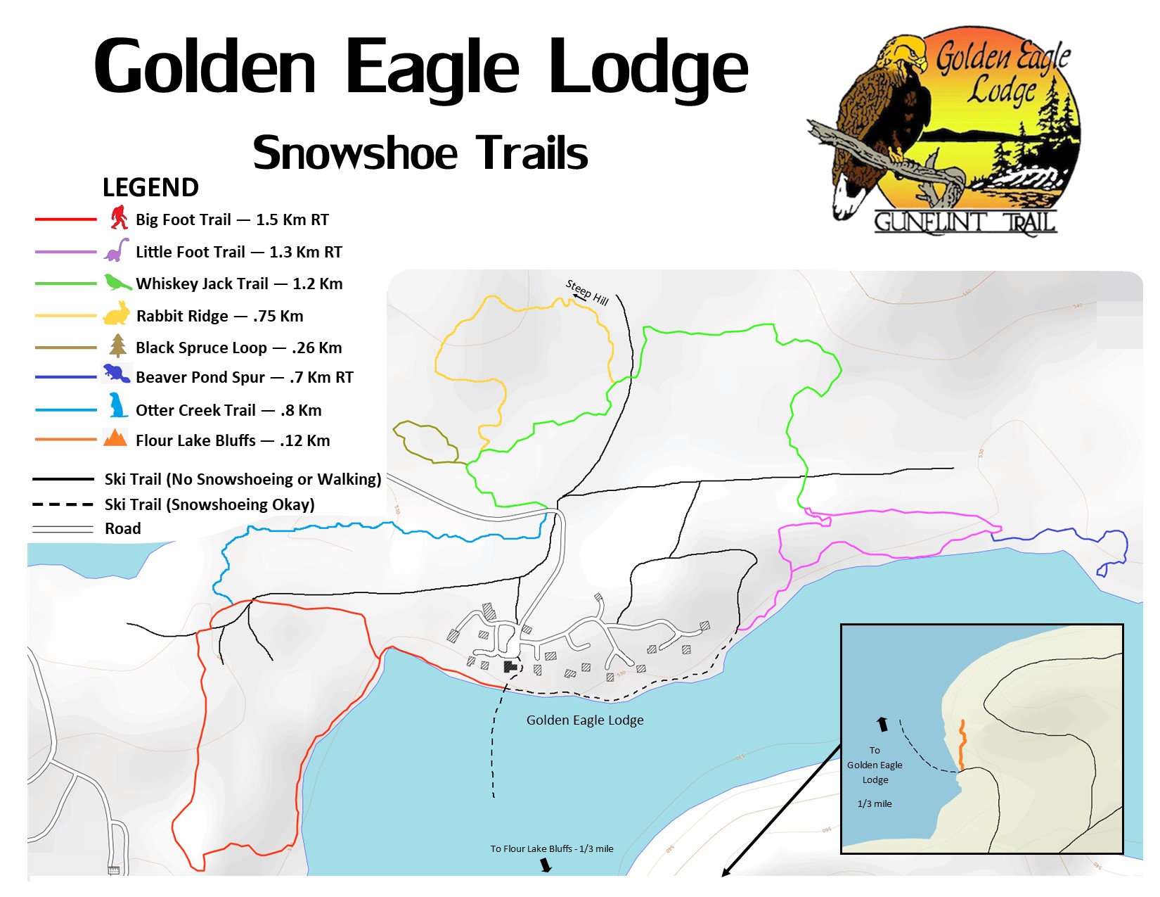 Gunflint Trail Snowshoe Trail Map